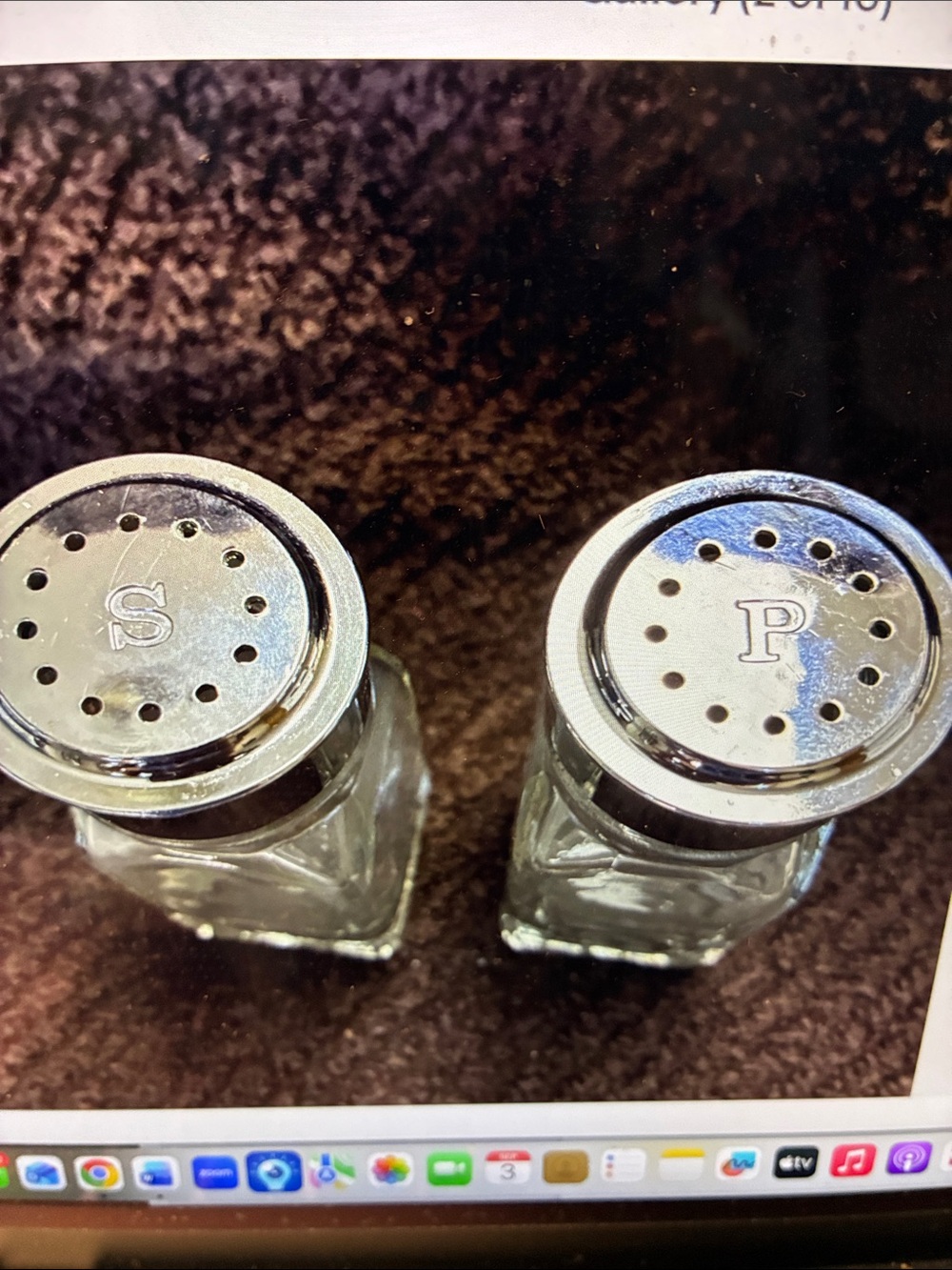 Vintage Dripcut Starline Clear Glass Salt & Pepper Shakers Silver Caps MCM USA - Picture 2 of 9